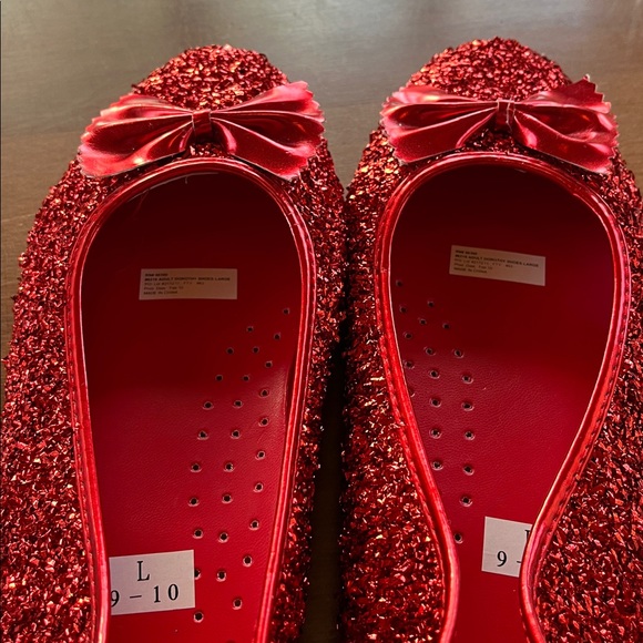 Red Glitter Flats with Bow (NWOT) - Picture 7 of 10